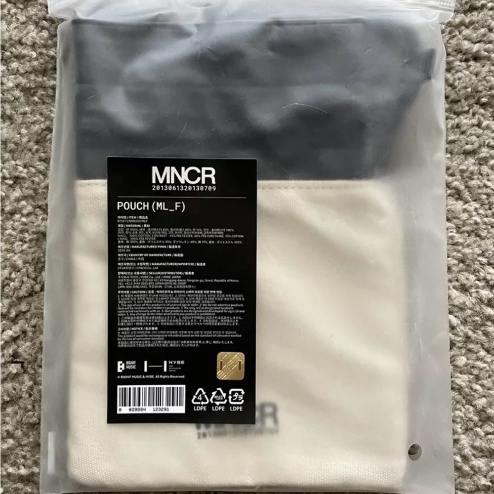 BTS Monochrome Pop Up Small Pouch (ML_F) Brand New In Hand